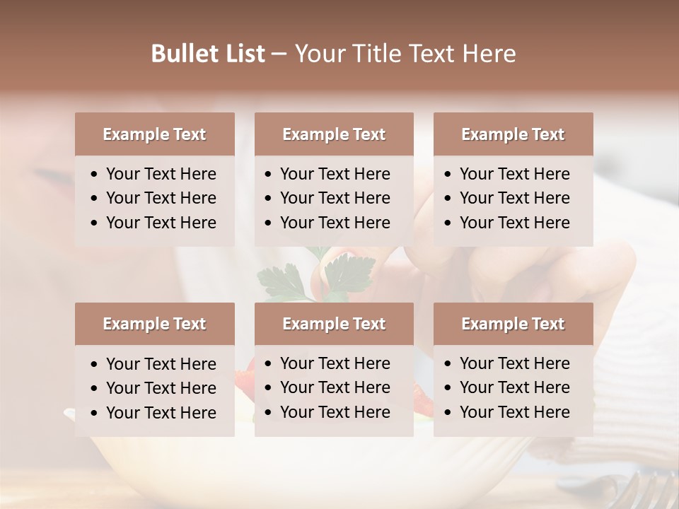 Female Dinner Indoors PowerPoint Template