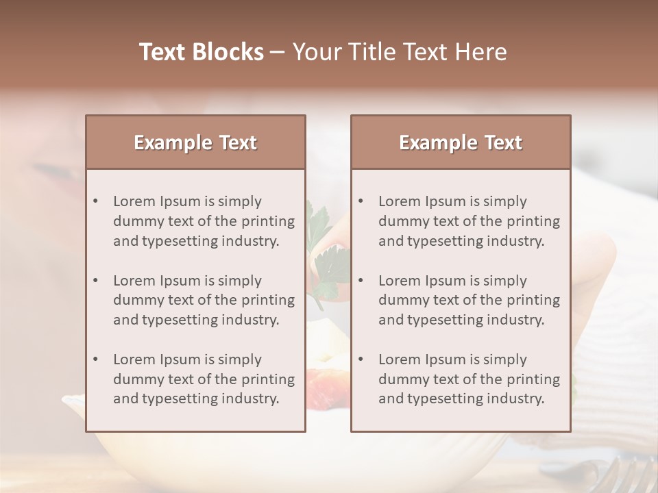 Female Dinner Indoors PowerPoint Template