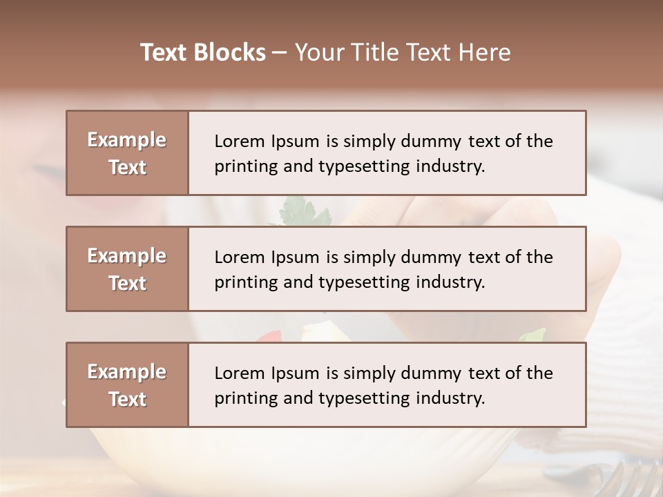 Female Dinner Indoors PowerPoint Template