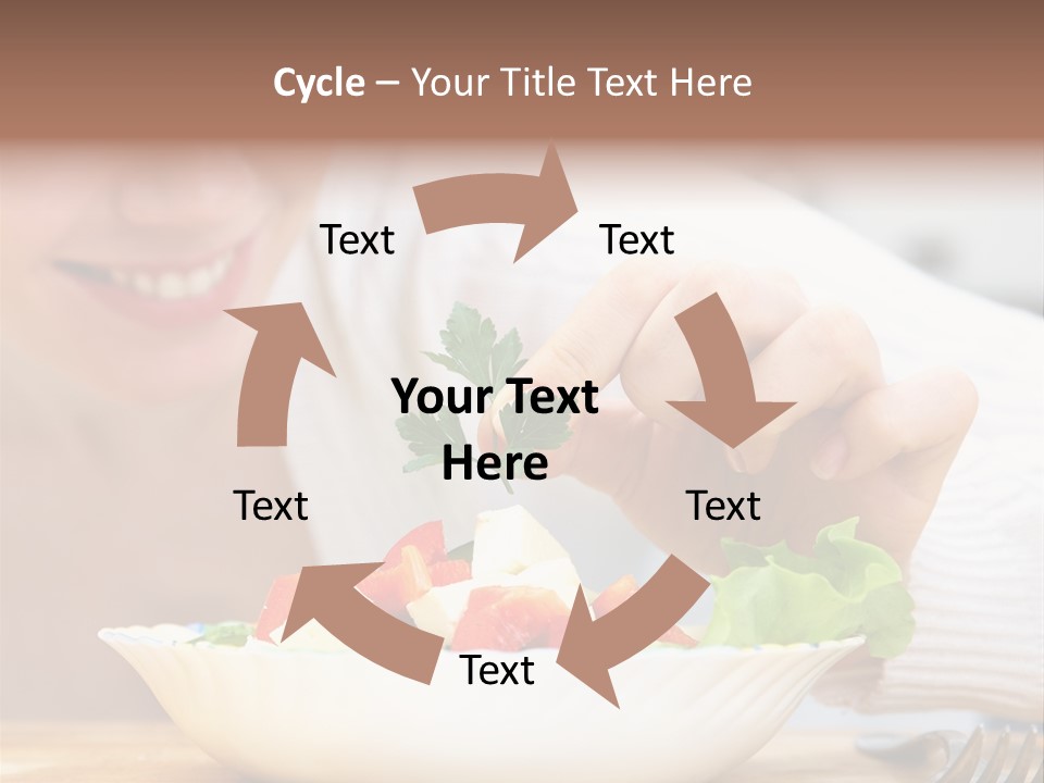 Female Dinner Indoors PowerPoint Template