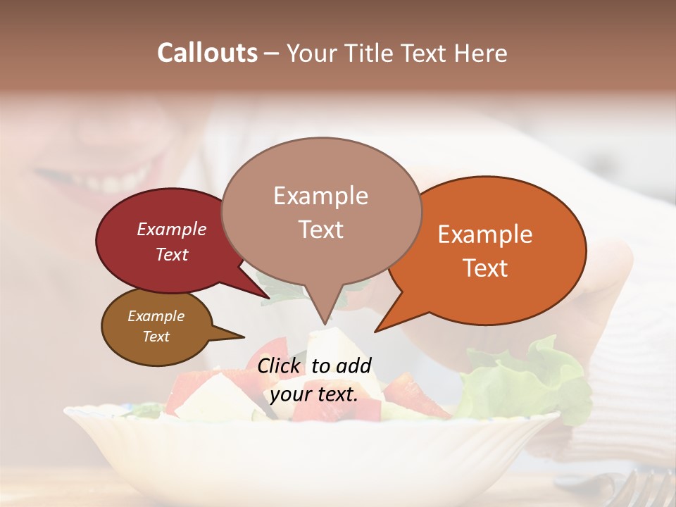 Female Dinner Indoors PowerPoint Template