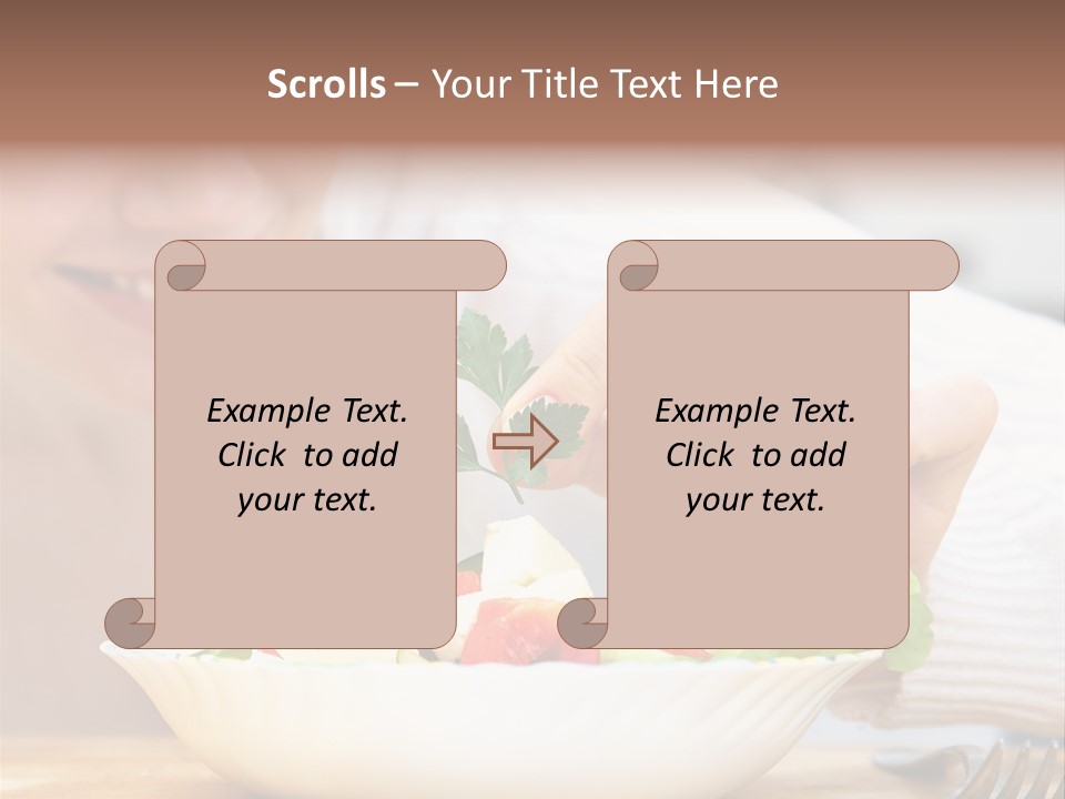 Female Dinner Indoors PowerPoint Template