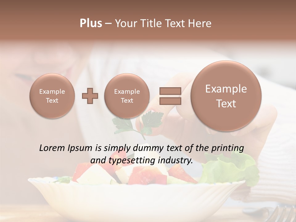 Female Dinner Indoors PowerPoint Template