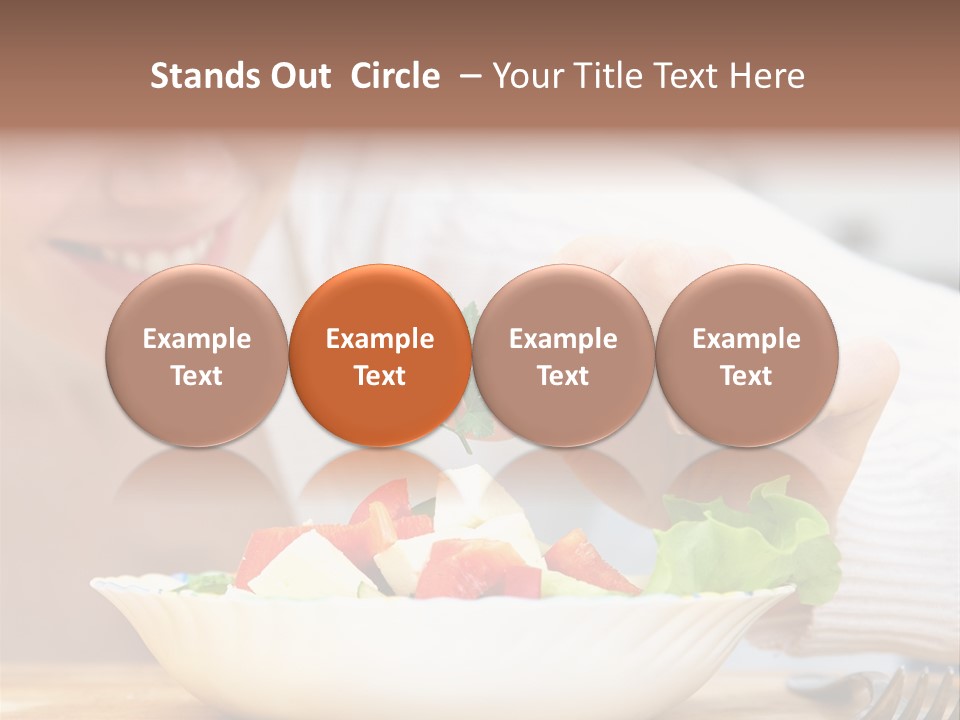 Female Dinner Indoors PowerPoint Template