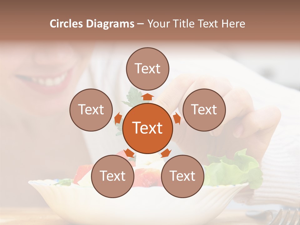 Female Dinner Indoors PowerPoint Template