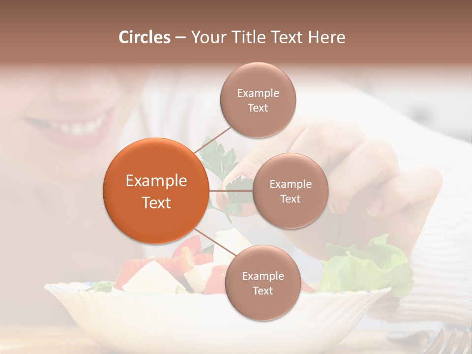 Female Dinner Indoors PowerPoint Template