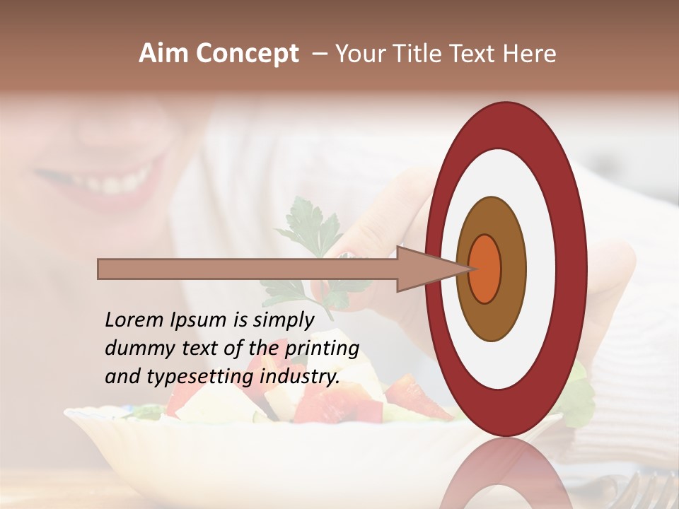 Female Dinner Indoors PowerPoint Template