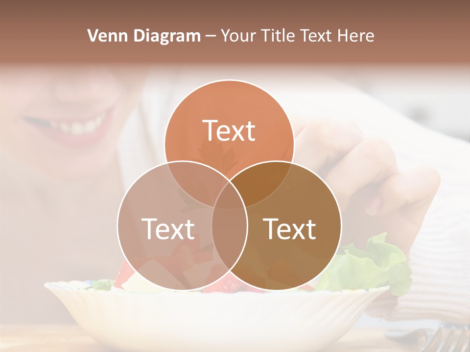 Female Dinner Indoors PowerPoint Template