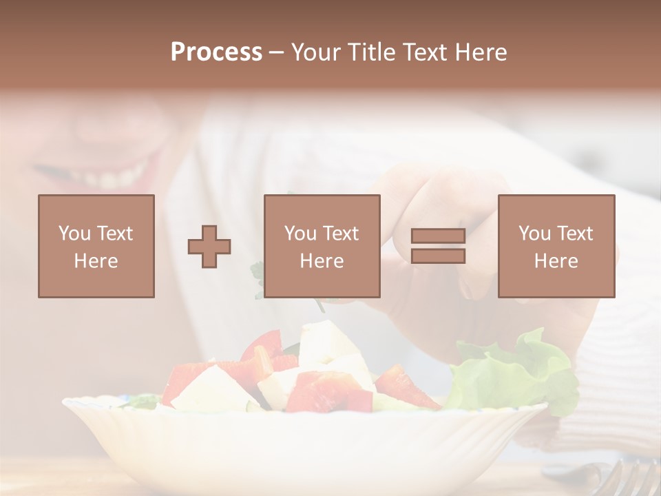 Female Dinner Indoors PowerPoint Template