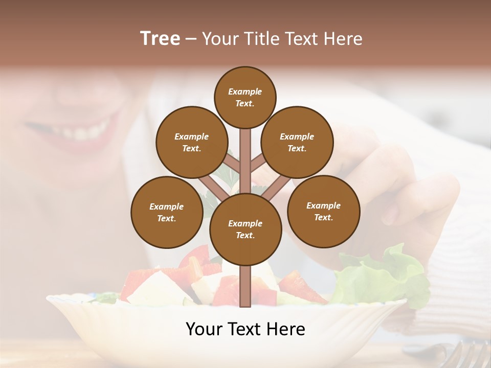 Female Dinner Indoors PowerPoint Template