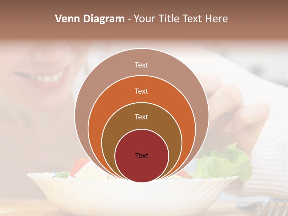 Female Dinner Indoors PowerPoint Template
