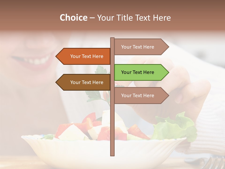 Female Dinner Indoors PowerPoint Template