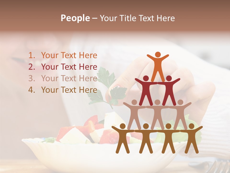 Female Dinner Indoors PowerPoint Template