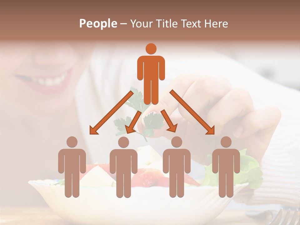 Female Dinner Indoors PowerPoint Template