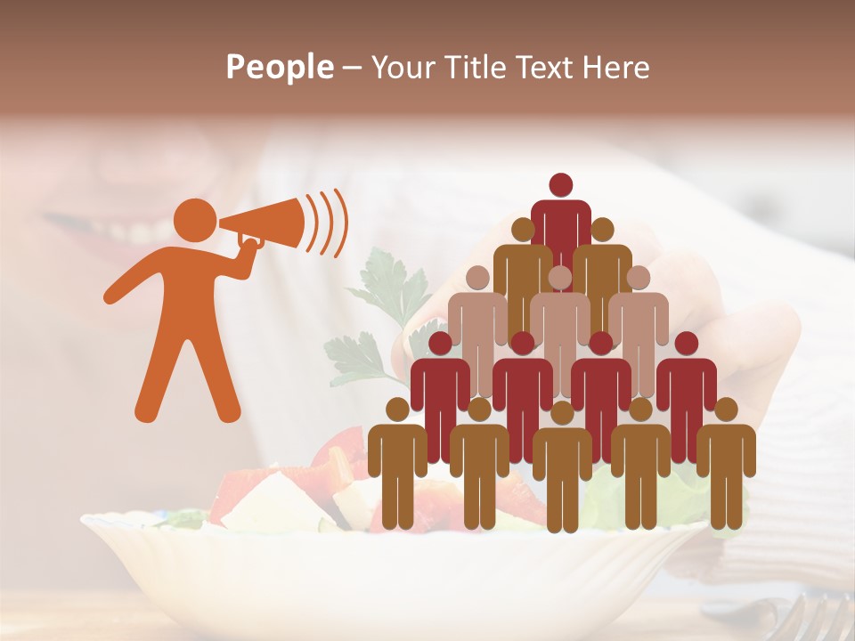 Female Dinner Indoors PowerPoint Template