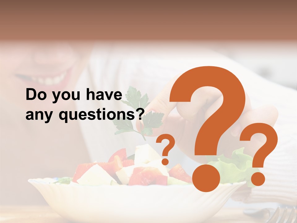 Female Dinner Indoors PowerPoint Template