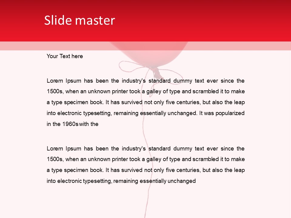 Float Heart Flying PowerPoint Template