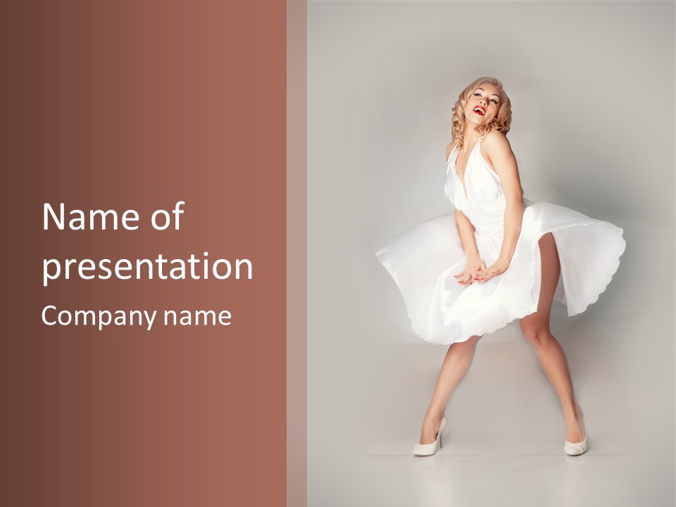 Studio Appearance Marilyn Monroe PowerPoint Template