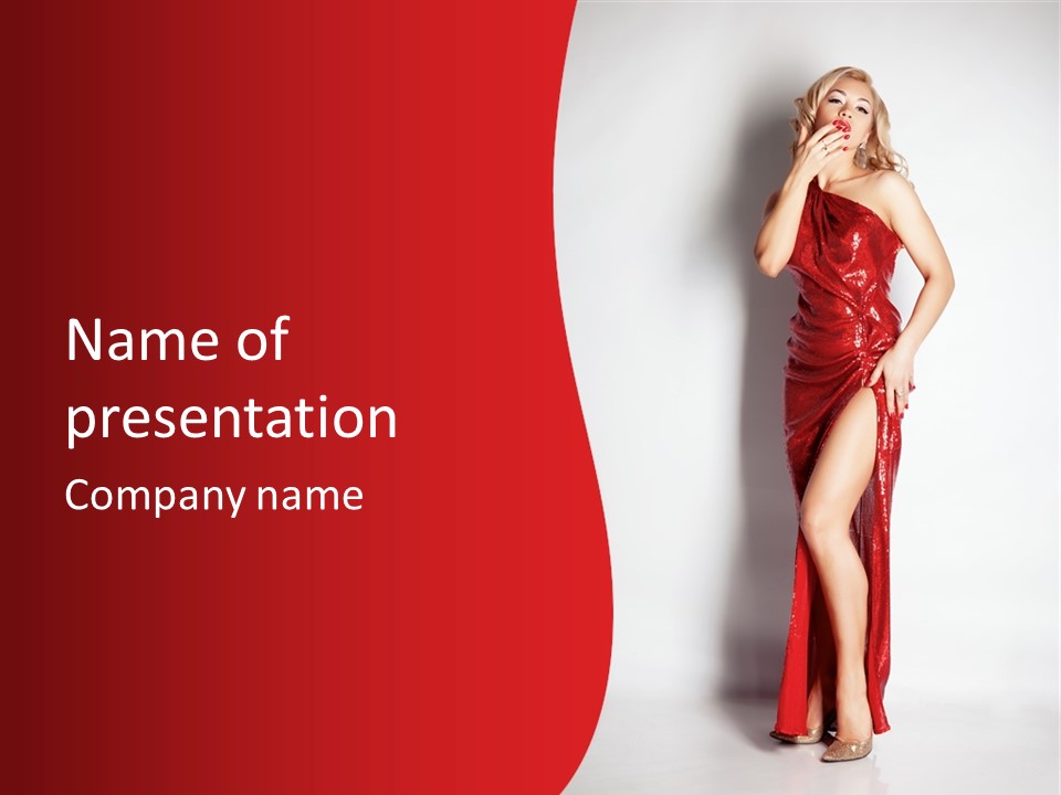 Funky Female Beautiful PowerPoint Template