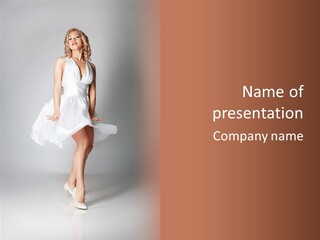 Marlyn Monroe Retro Portrait PowerPoint Template