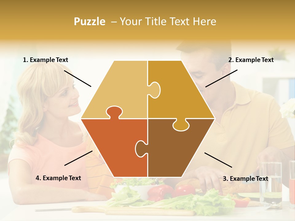 Giving Cutting Husband PowerPoint Template