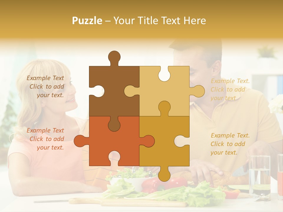 Giving Cutting Husband PowerPoint Template