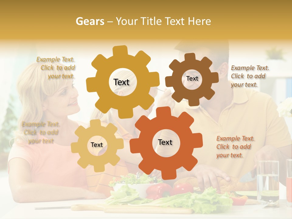 Giving Cutting Husband PowerPoint Template