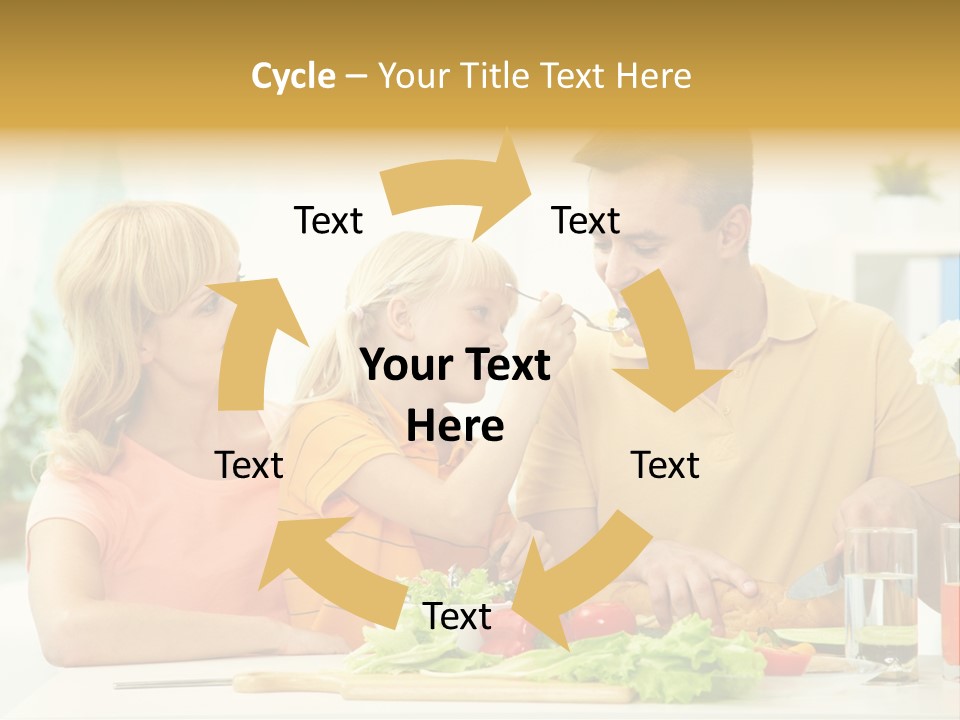Giving Cutting Husband PowerPoint Template