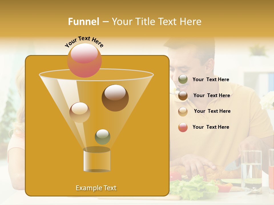 Giving Cutting Husband PowerPoint Template
