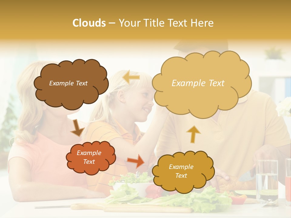 Giving Cutting Husband PowerPoint Template