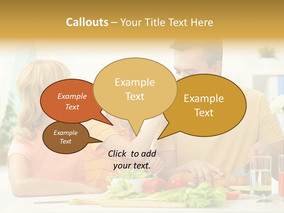 Giving Cutting Husband PowerPoint Template