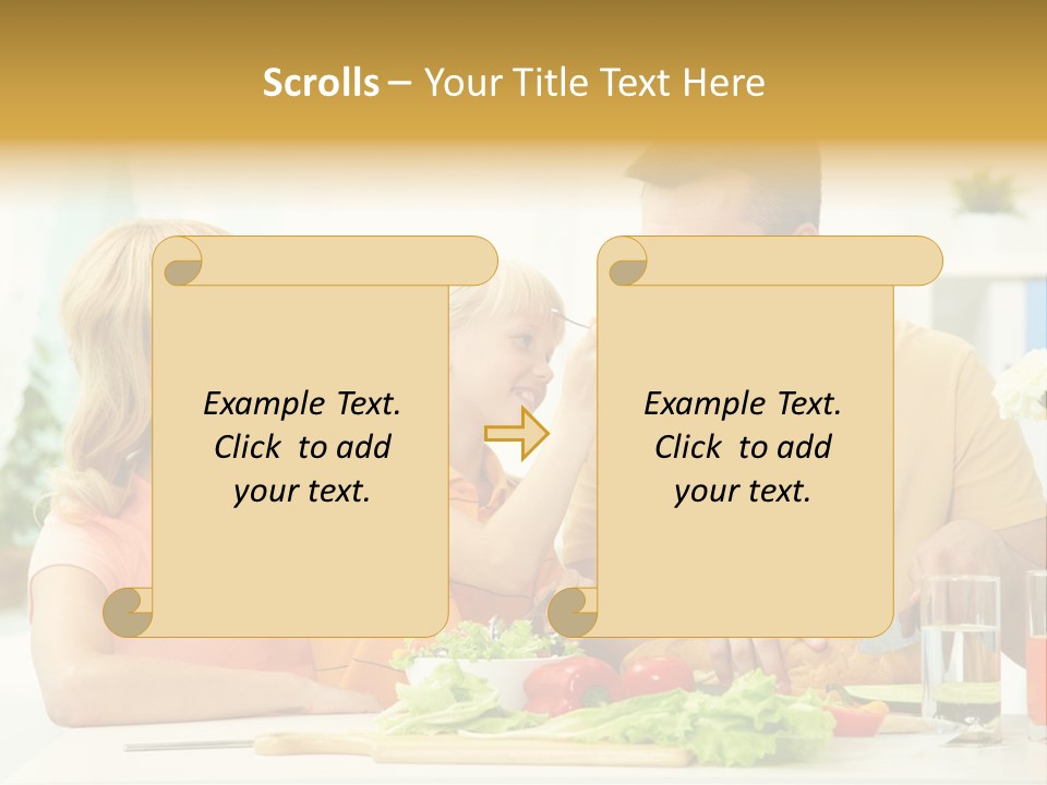 Giving Cutting Husband PowerPoint Template