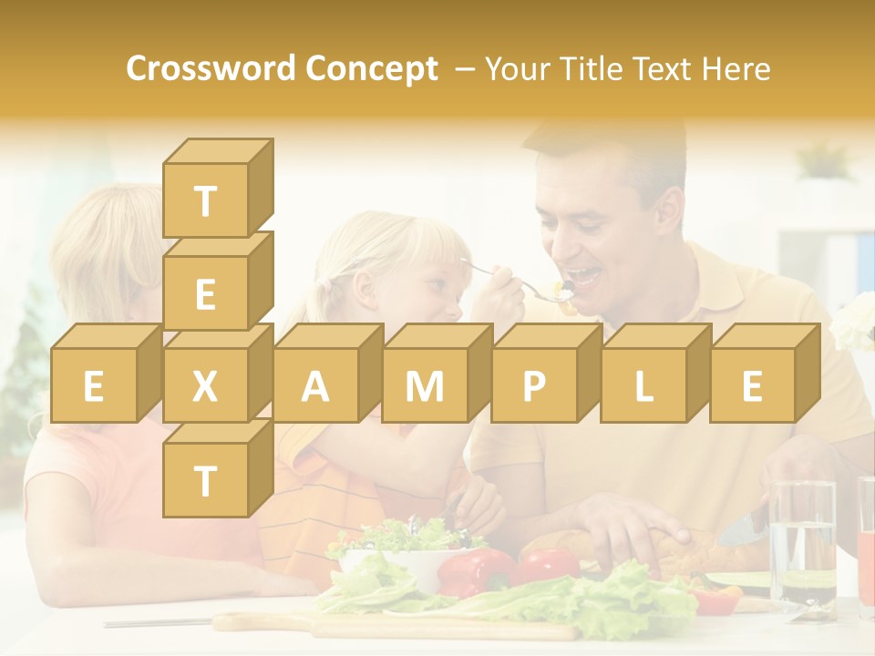 Giving Cutting Husband PowerPoint Template