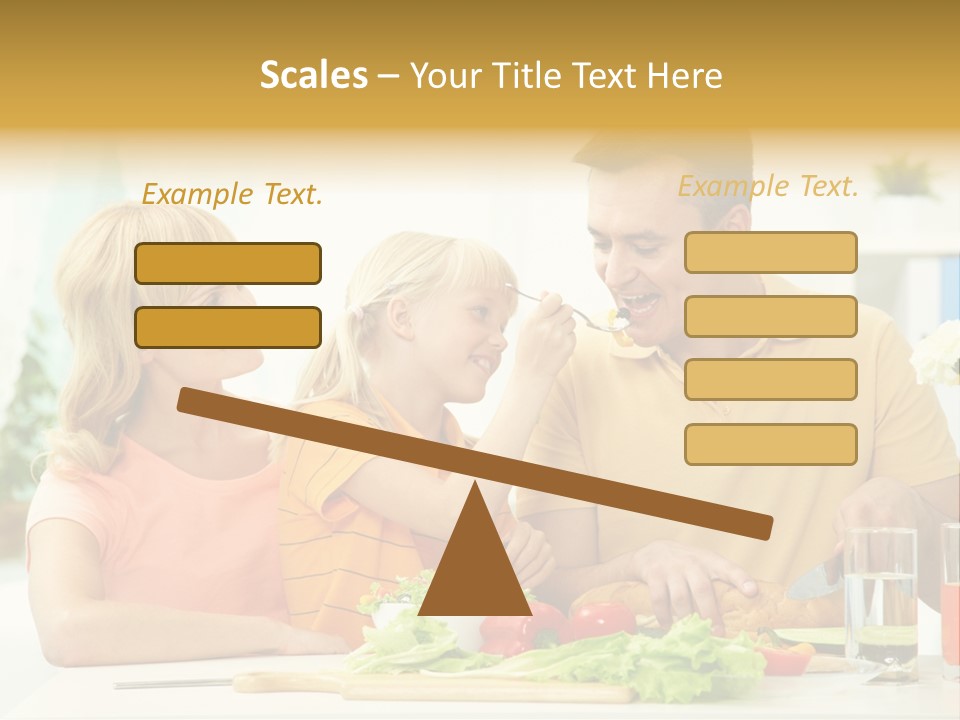 Giving Cutting Husband PowerPoint Template