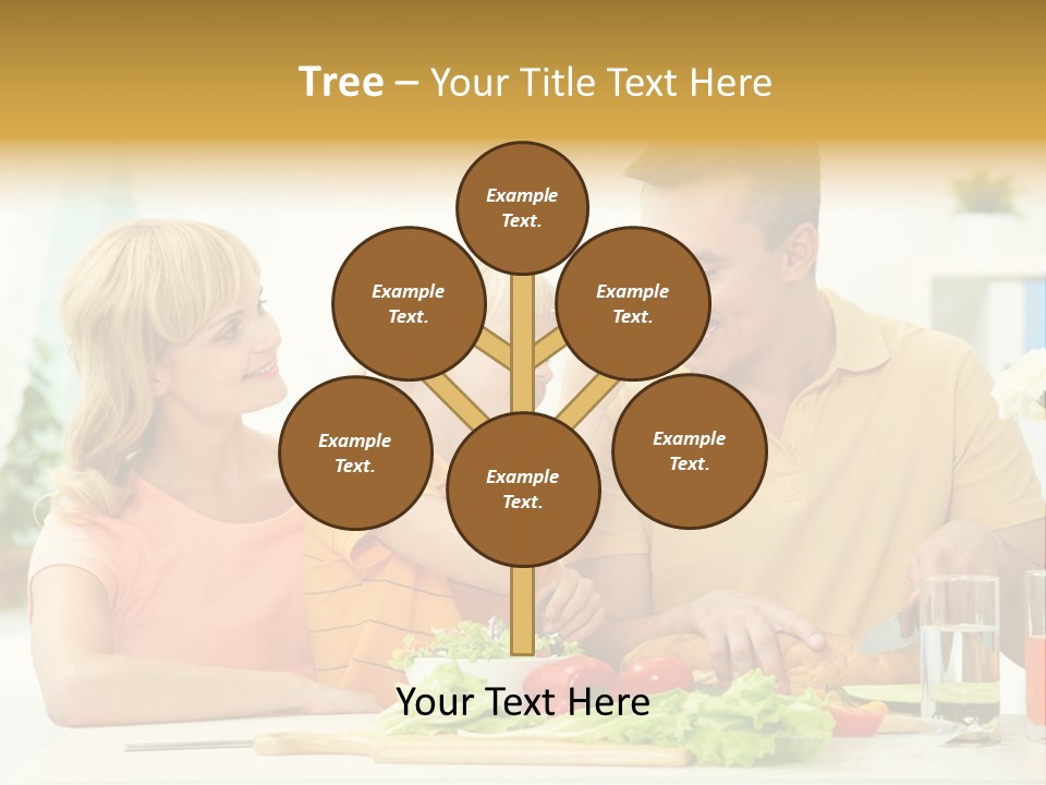 Giving Cutting Husband PowerPoint Template