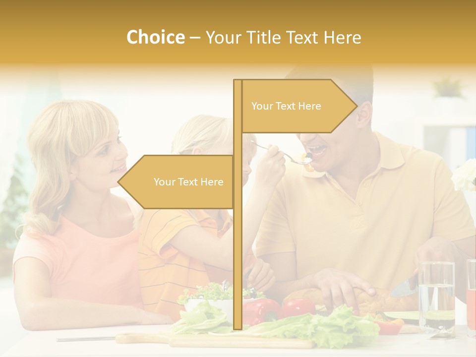 Giving Cutting Husband PowerPoint Template