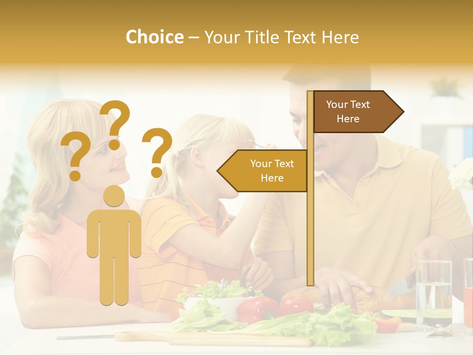 Giving Cutting Husband PowerPoint Template