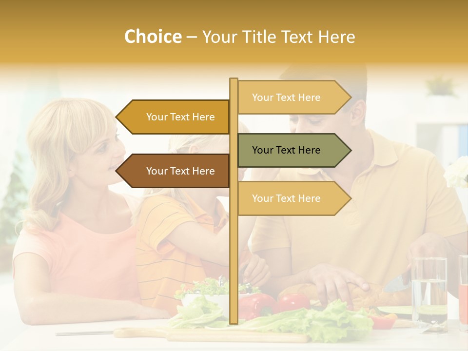 Giving Cutting Husband PowerPoint Template