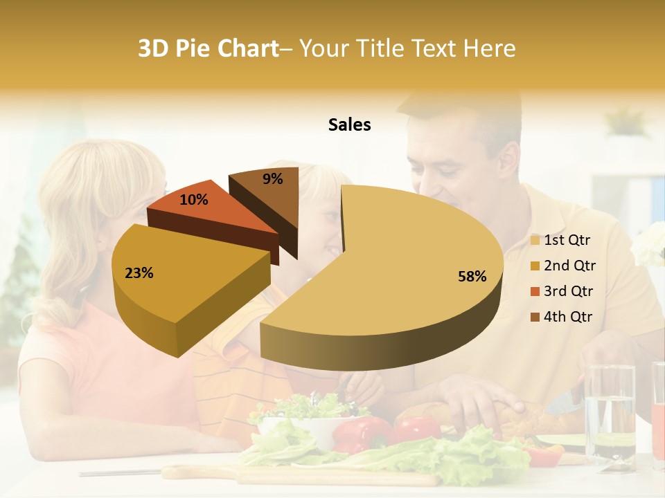Giving Cutting Husband PowerPoint Template