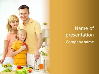 Child Father Group PowerPoint Template