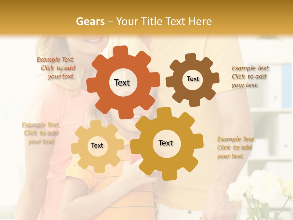 Child Father Group PowerPoint Template