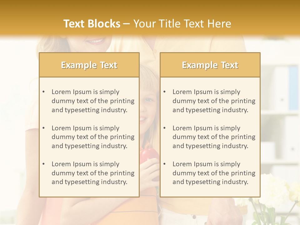 Child Father Group PowerPoint Template
