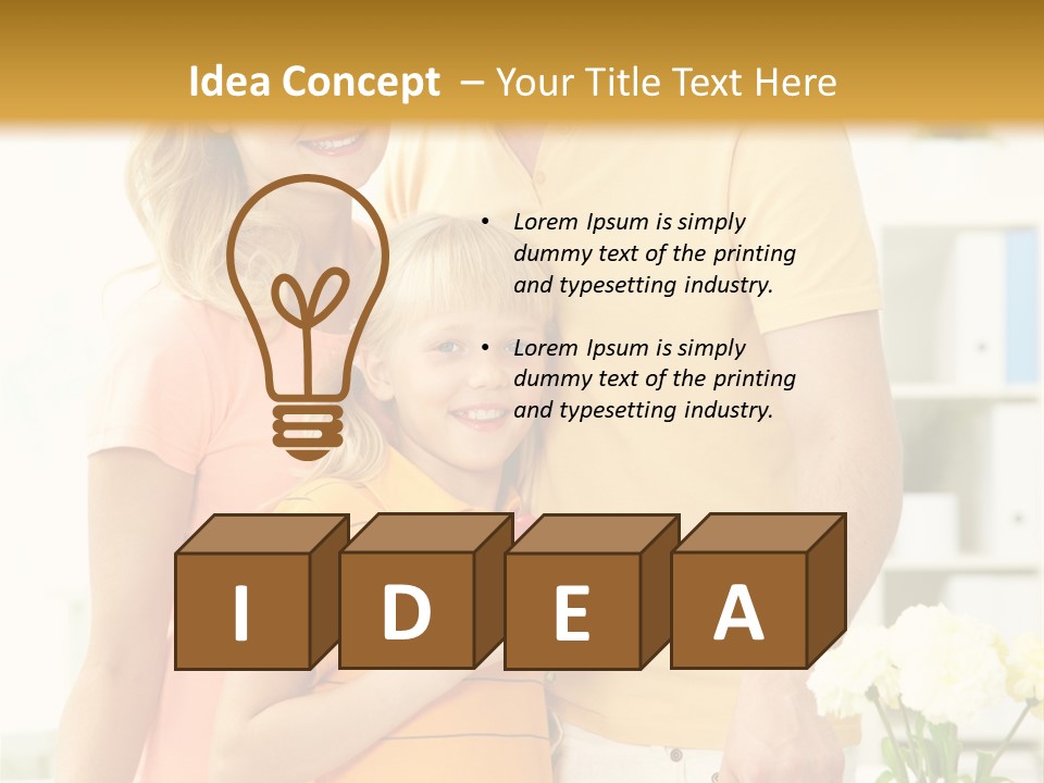 Child Father Group PowerPoint Template