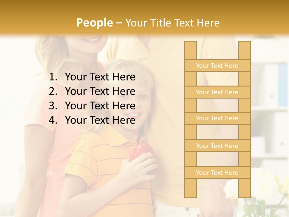 Child Father Group PowerPoint Template