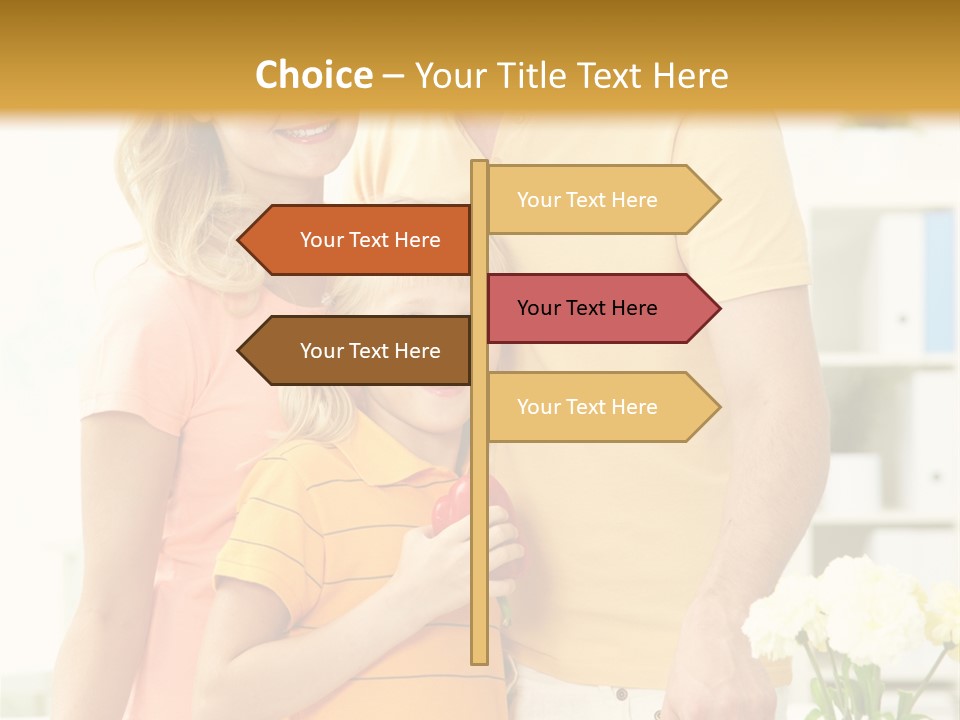 Child Father Group PowerPoint Template