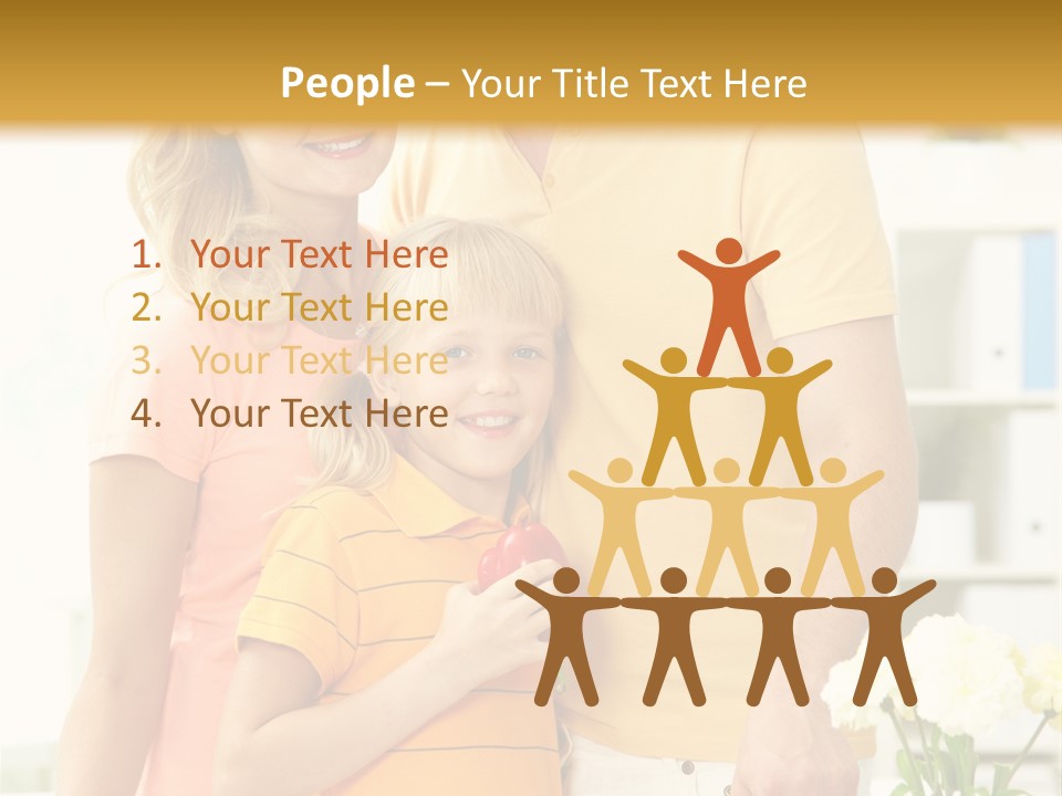 Child Father Group PowerPoint Template