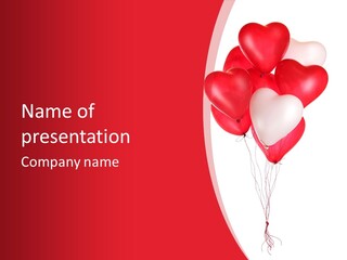 Heart Decoration Many PowerPoint Template