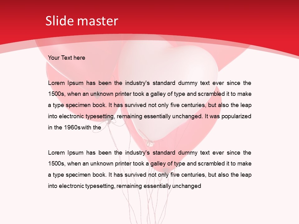 Heart Decoration Many PowerPoint Template