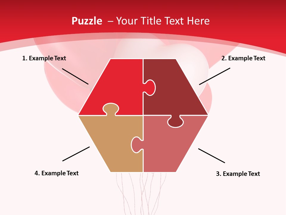 Heart Decoration Many PowerPoint Template