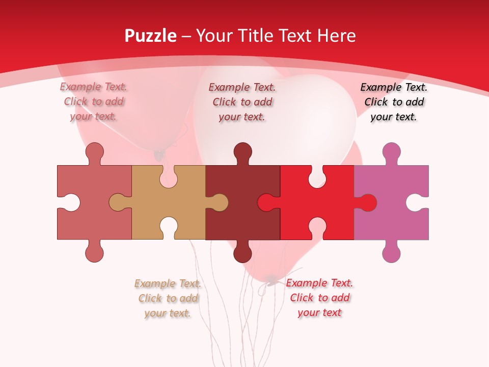 Heart Decoration Many PowerPoint Template